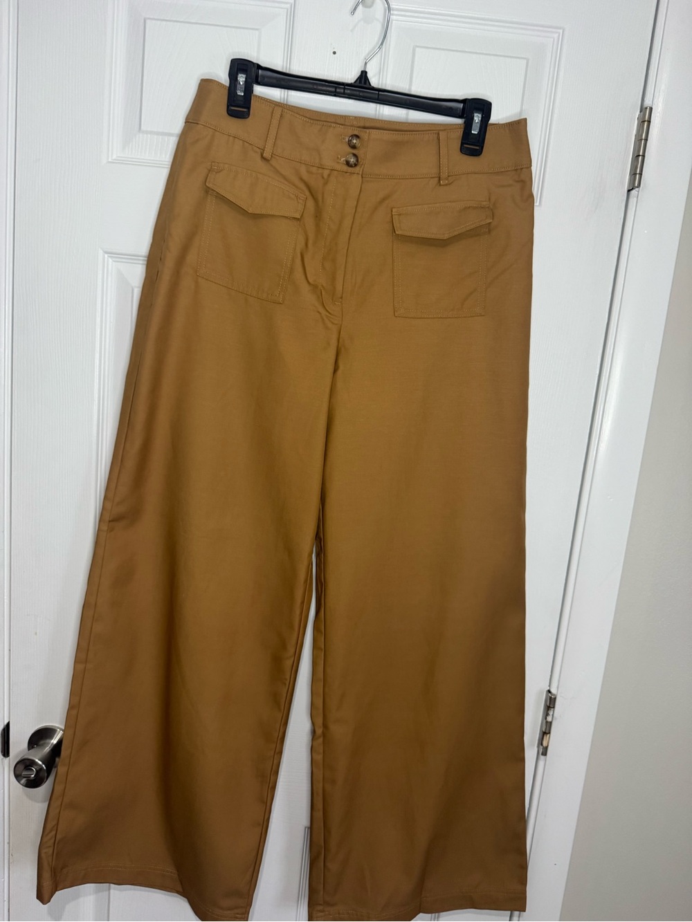LOFT Palmer Wide-Leg Chinos in Camel Brown
